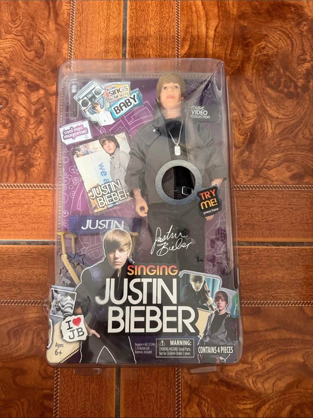 Justin Bieber Singing Doll - Gray Jacket with Black Shirt